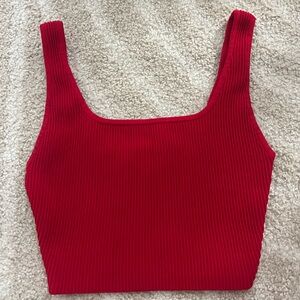 Aritizia Sculpt Knit Squareneck Cropped Tank